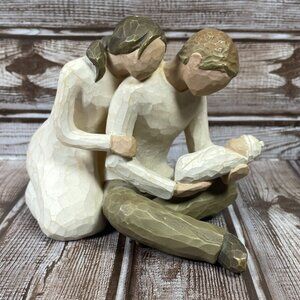 DEMDACO WILLOW TREE New Life 2000 Figurine By Susan Lordi Man Woman Baby EUC